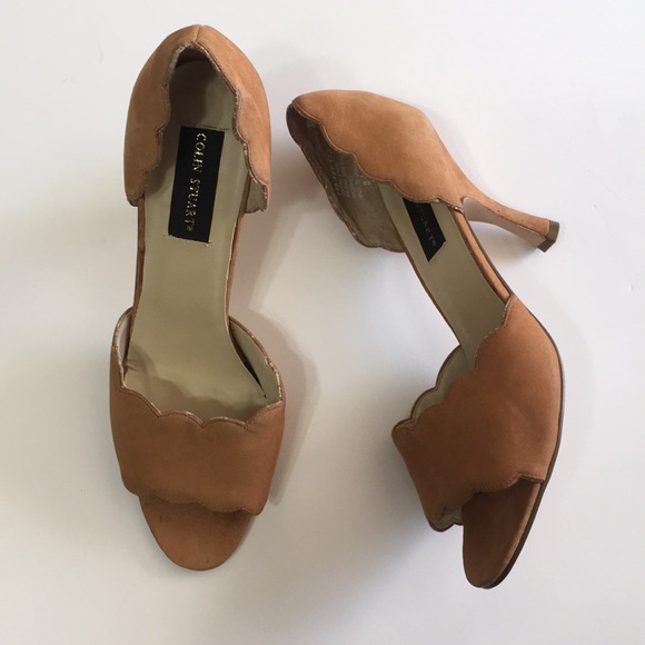 Colin Stuart Shoes - Colin Stuart Scalloped Leather Heels